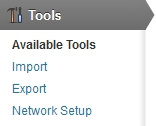 New Network Setup menu item